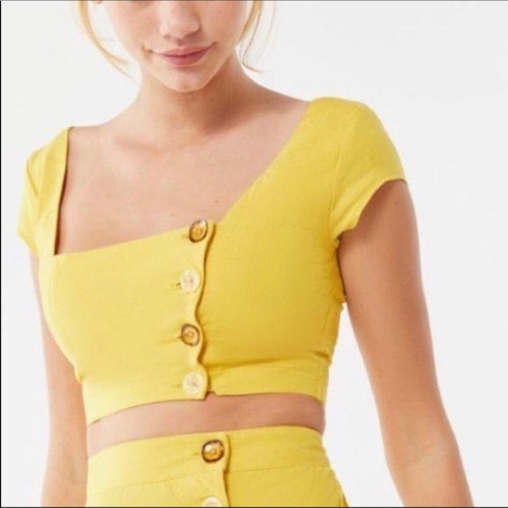 Urban Outfitters yellow Crop top.